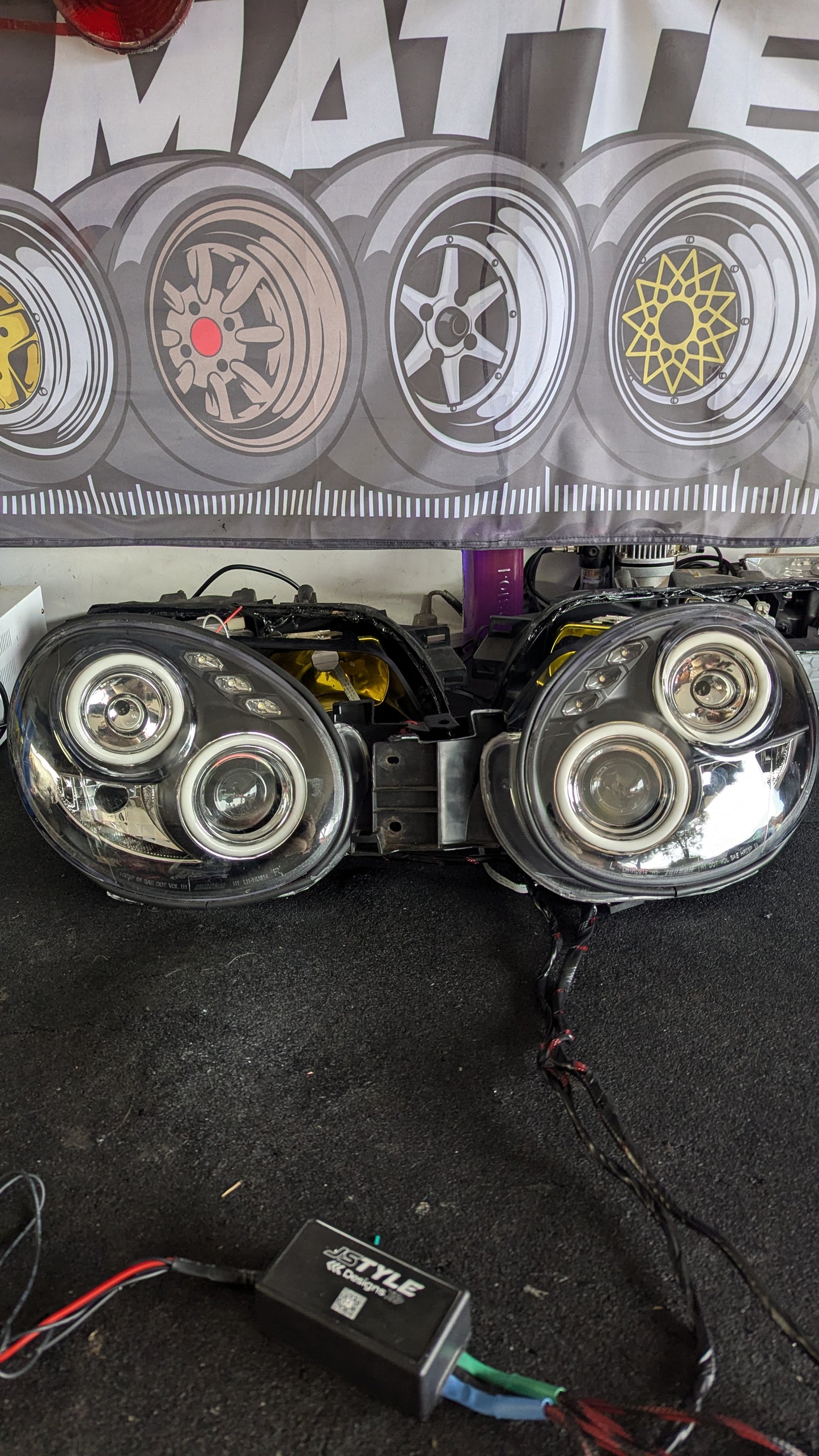 RGB Subaru bugeye headlights