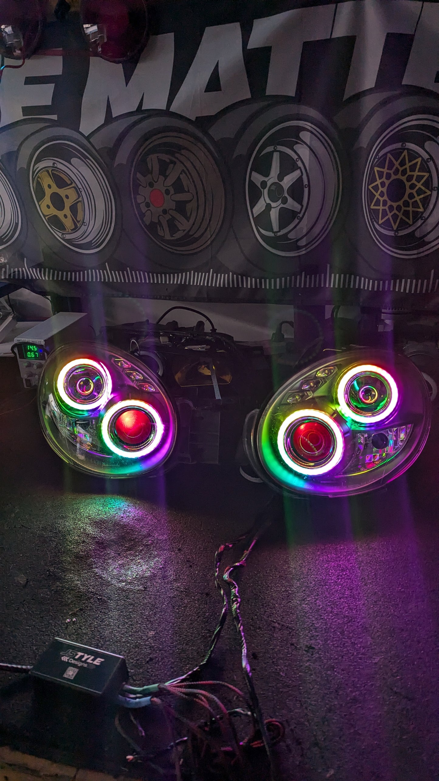 RGB Subaru bugeye headlights